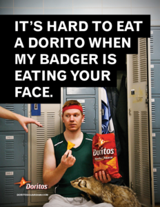 Doritos badger print ad