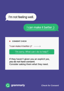 Grammarly print ad - consent 2