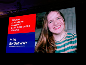 Mia Shumway Best Presenter Award photo